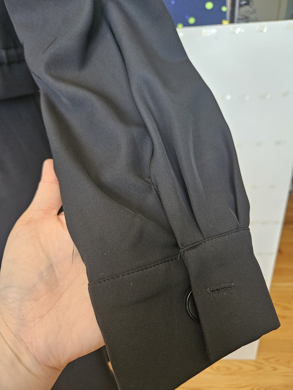 Black Women's Two-piece Wrap Dress with Cropped Blazer - Picture 5 of 8